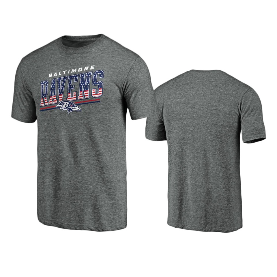 ravens gray team freedom tri blend t shirt