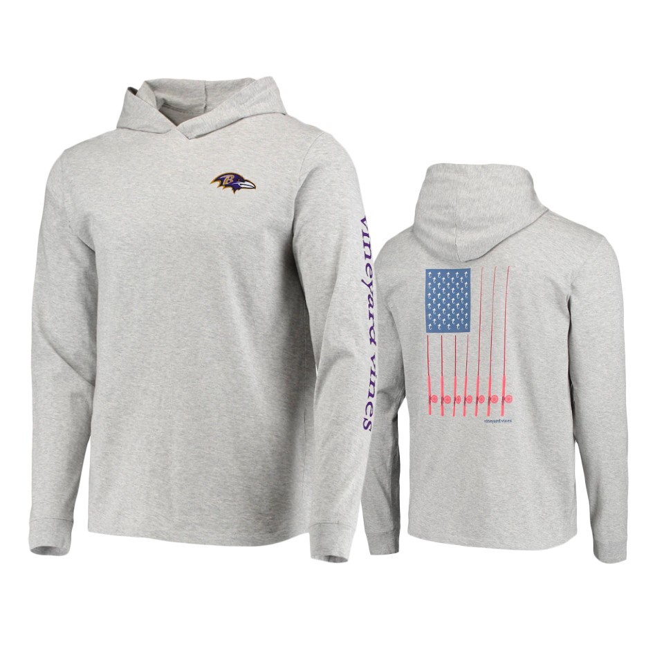 ravens gray vineyard vines hoodie long sleeve t shirt