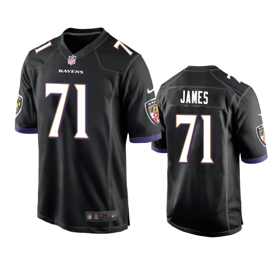 ravens ja'wuan james game black jersey