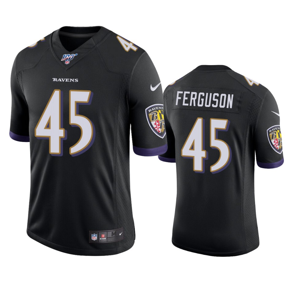 ravens jaylon ferguson black limited 100th season jersey