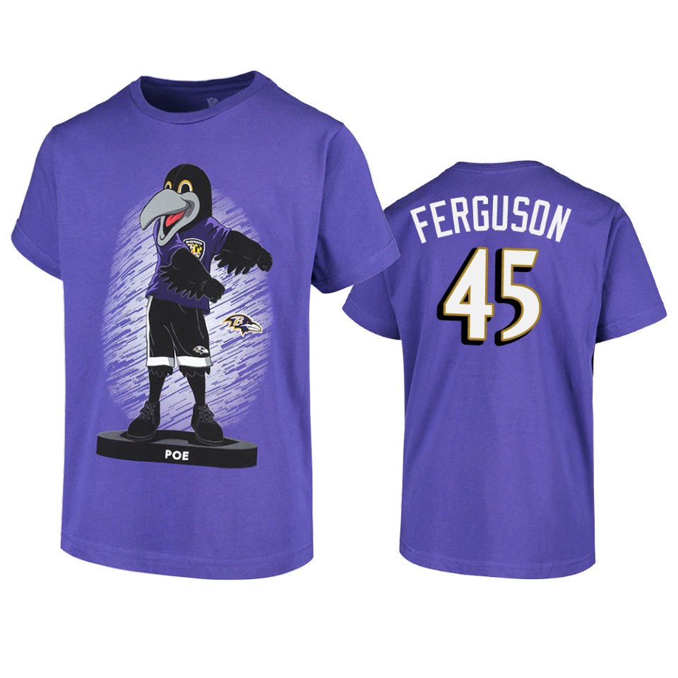 ravens jaylon ferguson purple dancing poe mascot t shirt