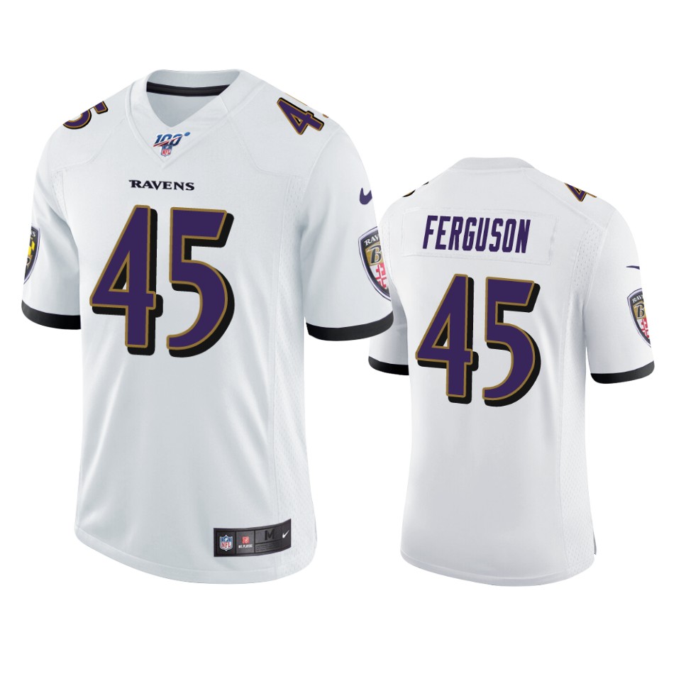 ravens jaylon ferguson white limited 100th season jersey