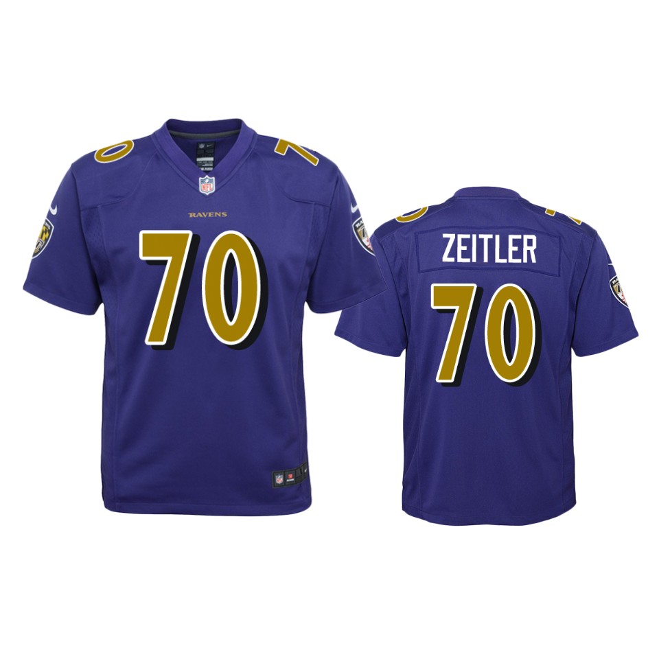 ravens kevin zeitler color rush game purple jersey