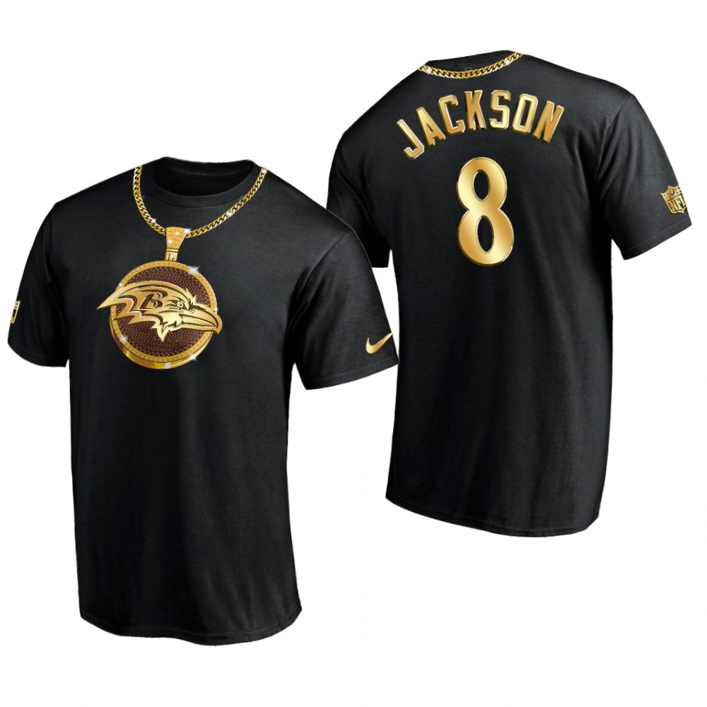 ravens lamar jackson black swag chain t shirt