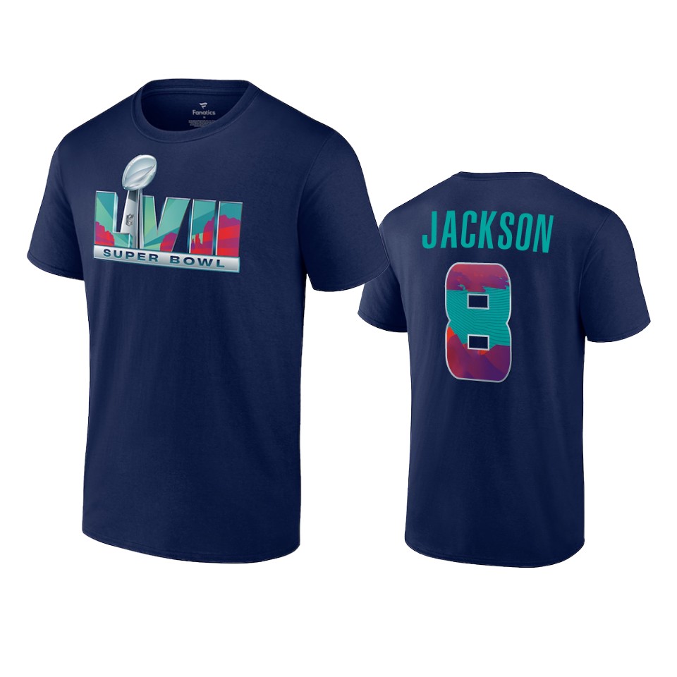 ravens lamar jackson navy super bowl lvii t shirt