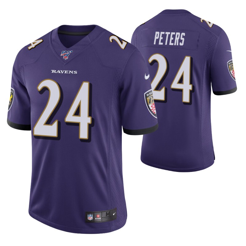 ravens-marcus-peters-jersey-vapor-limited-men's-100th-season
