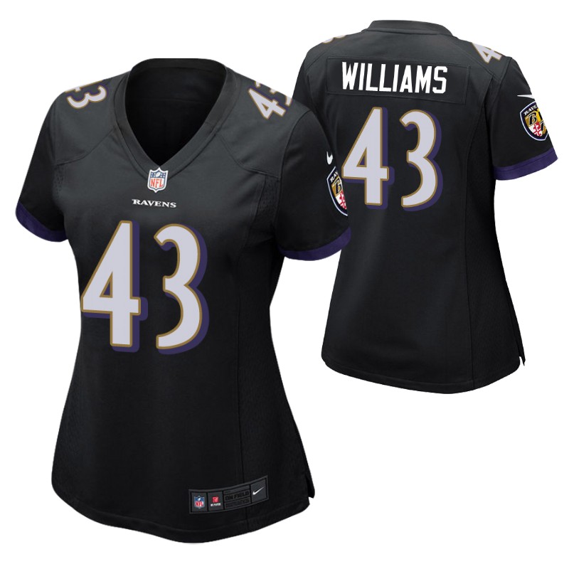 ravens-marcus-williams-game-women's-jersey-black
