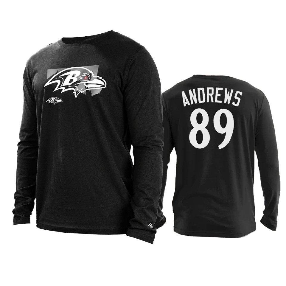 ravens mark andrews black state long sleeve t shirt