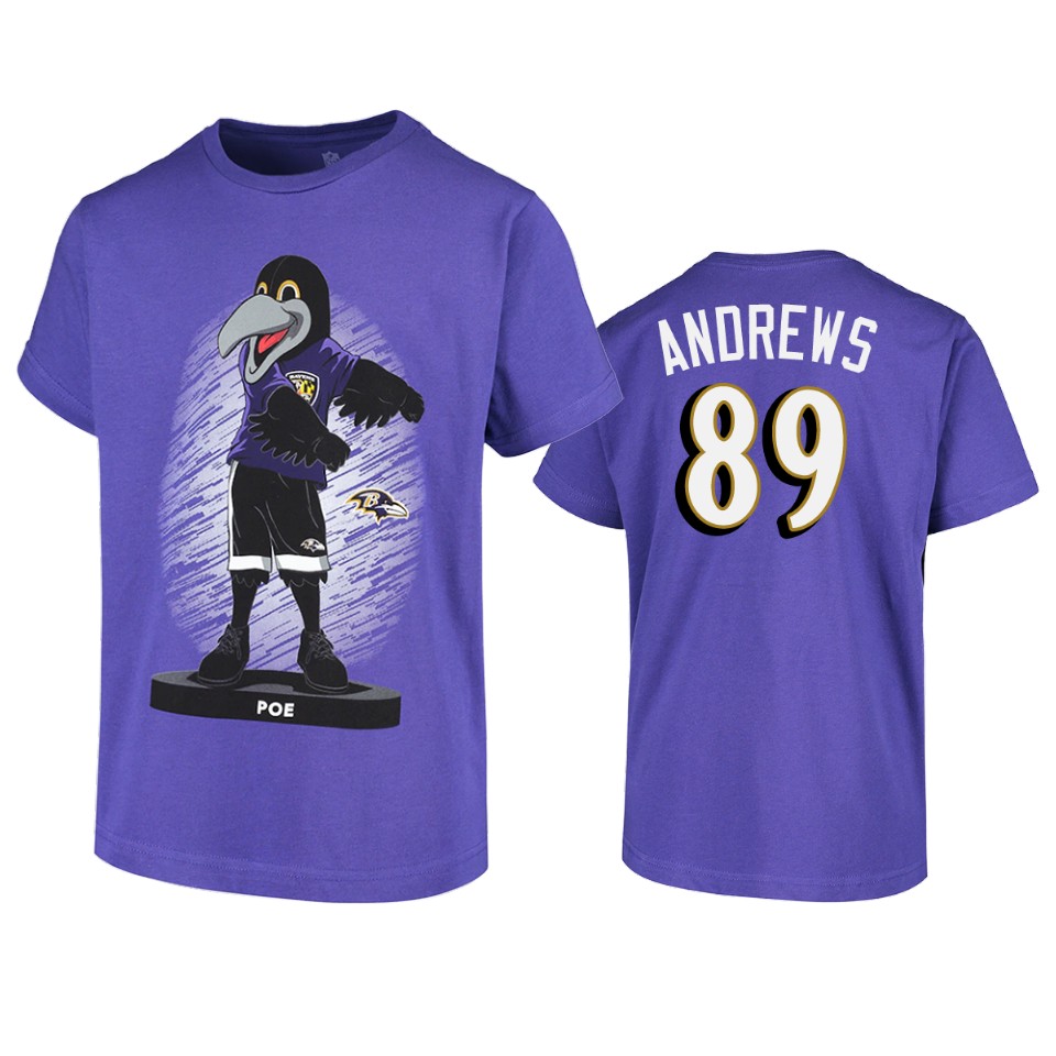 ravens mark andrews purple dancing poe mascot t shirt