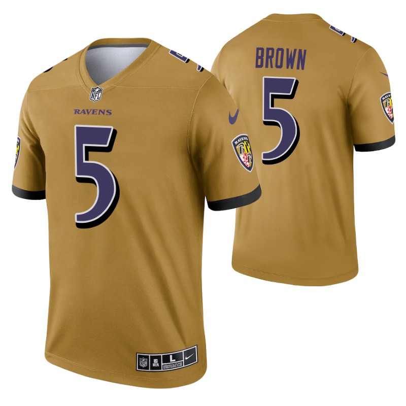 ravens-marquise-brown-inverted-legend-jersey-gold