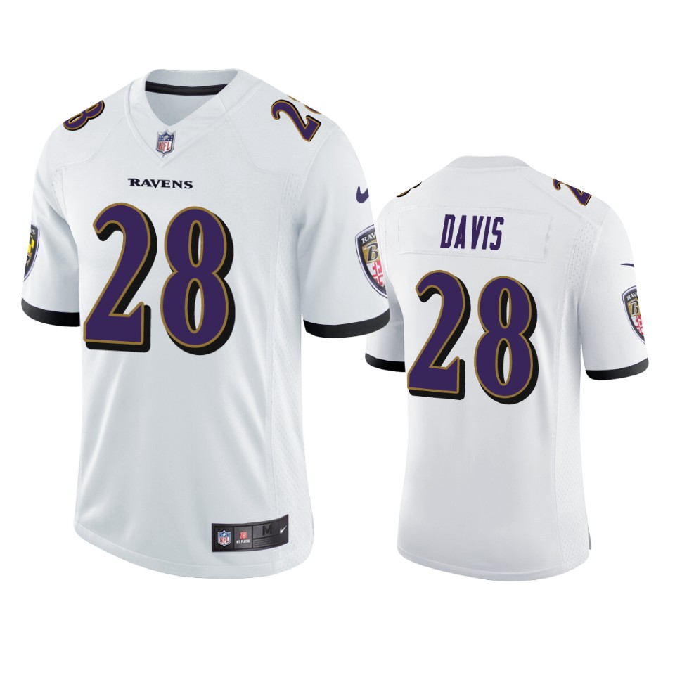 ravens mike davis white vapor jersey