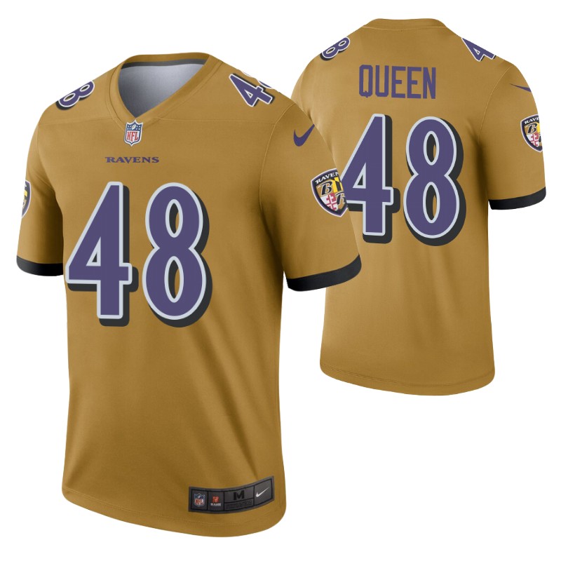 ravens-patrick-queen-inverted-legend-jersey-gold-men's