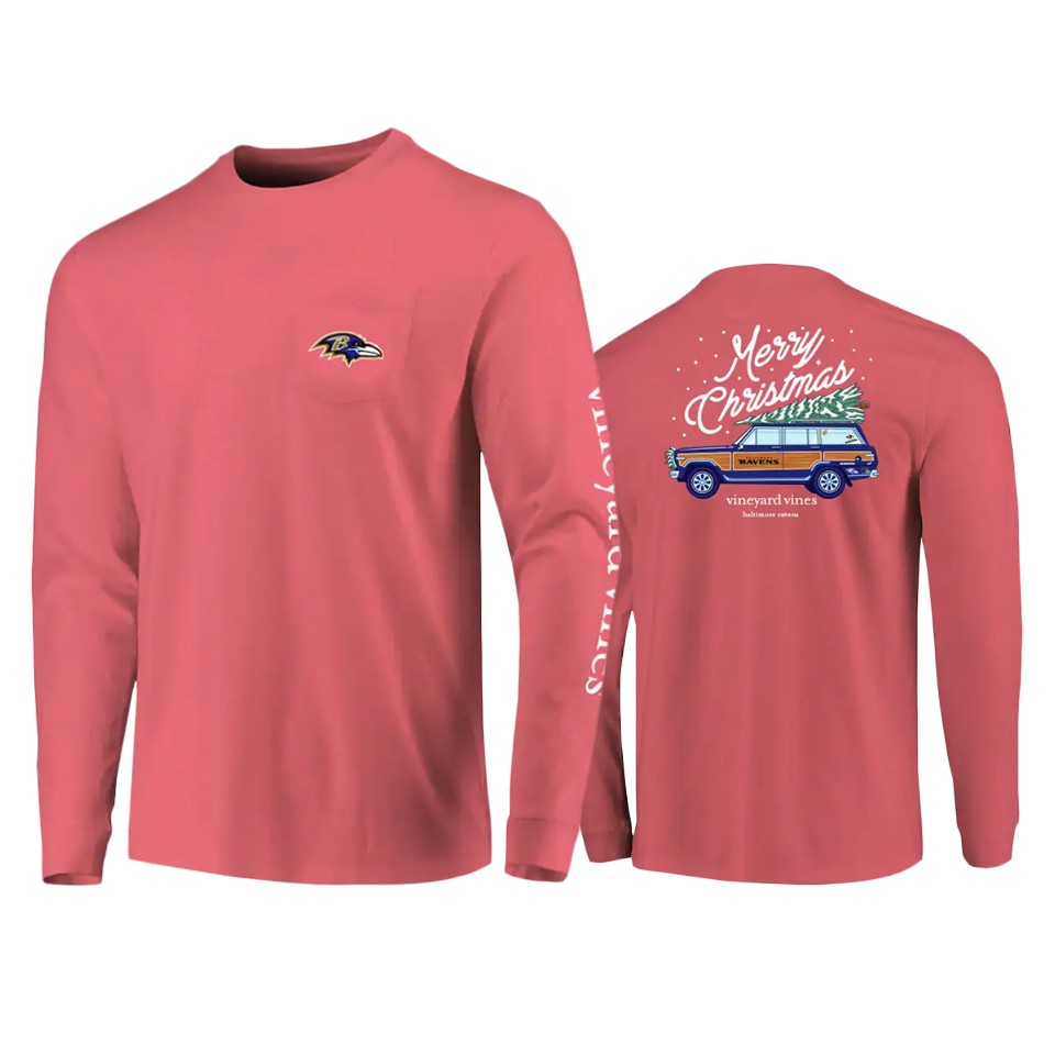 ravens red holiday long sleeve t shirt