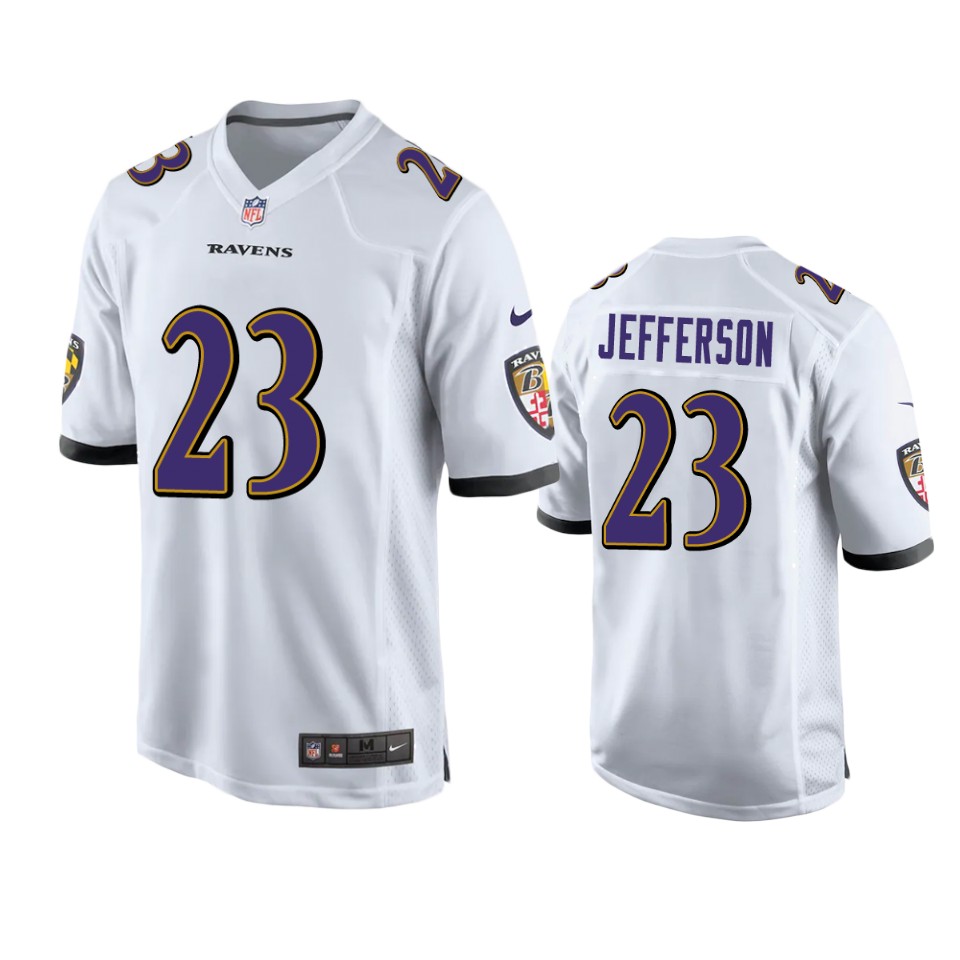 ravens tony jefferson game white jersey