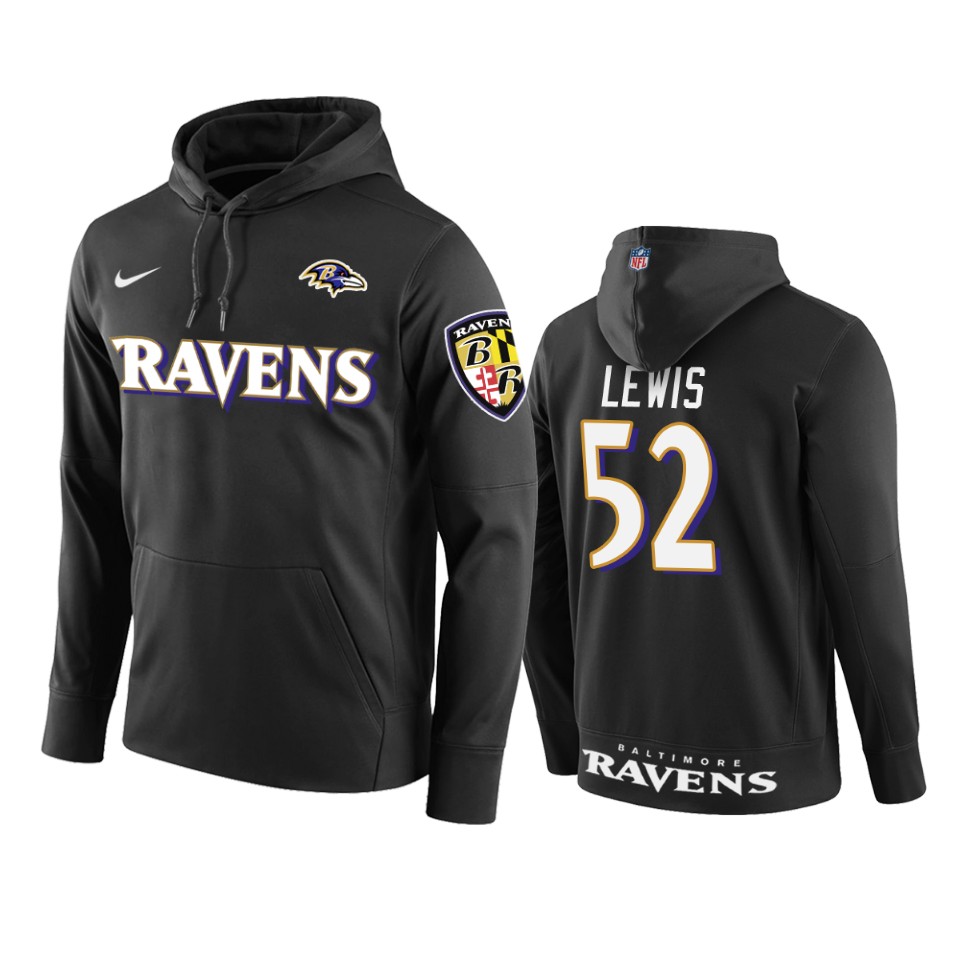 ray lewis ravens black circuit wordmark hoodie