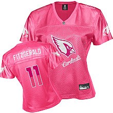 NFL Arizona Cardinals 11# larry fitzgerald women's pink fem fan jersey
