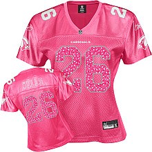 NFL Arizona Cardinals 26# Chris Wells Women's Pink Sweetheart Jersey