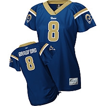 NFL st. louis rams sam 8# bradford women's field flirt fashion jersey
