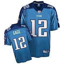 NFL tennessee titans 12# justin gage replica team color jersey