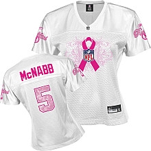 NFL washington redskins 5# donovan mcnabb 2010 breast cancer awareness fashion white jersey