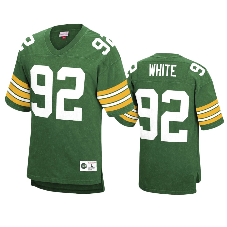 reggie white packers green acid wash retired player jersey
