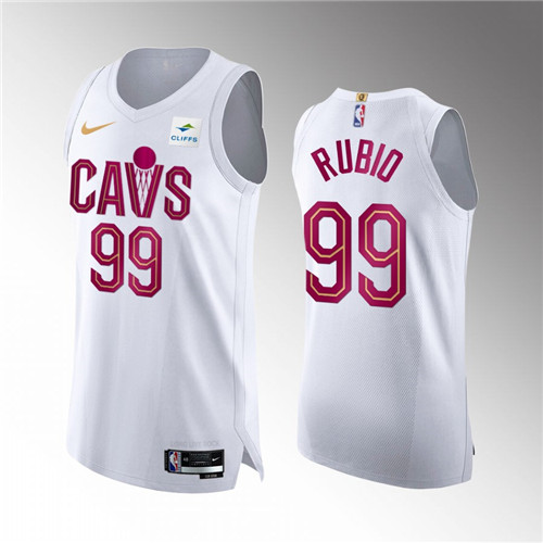 Cleveland Cavaliers Ricky Rubio 2022-23 Icon Edition White stitched Jersey #99
