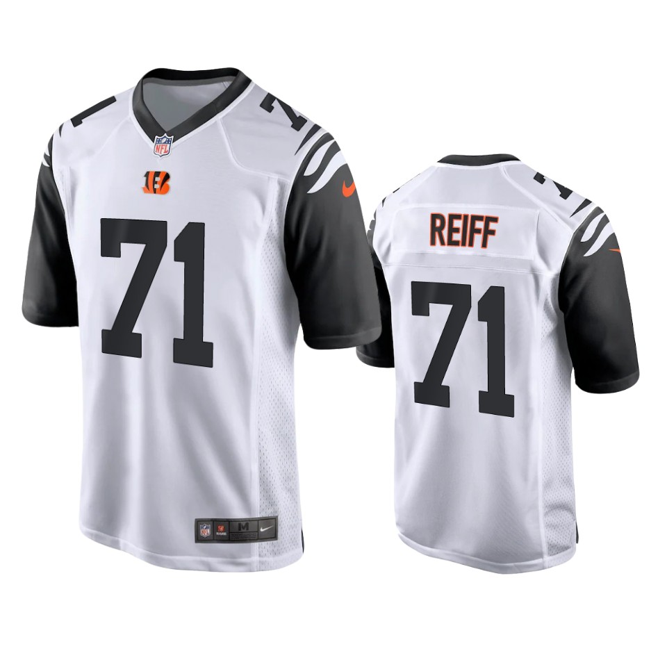 riley reiff bengals white alternate game jersey