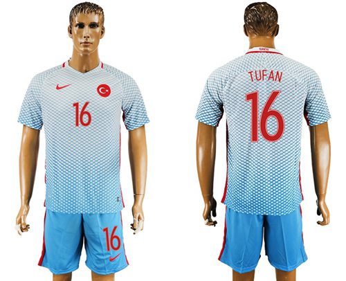 rkey #16 Tufan Away Soccer Country Jersey