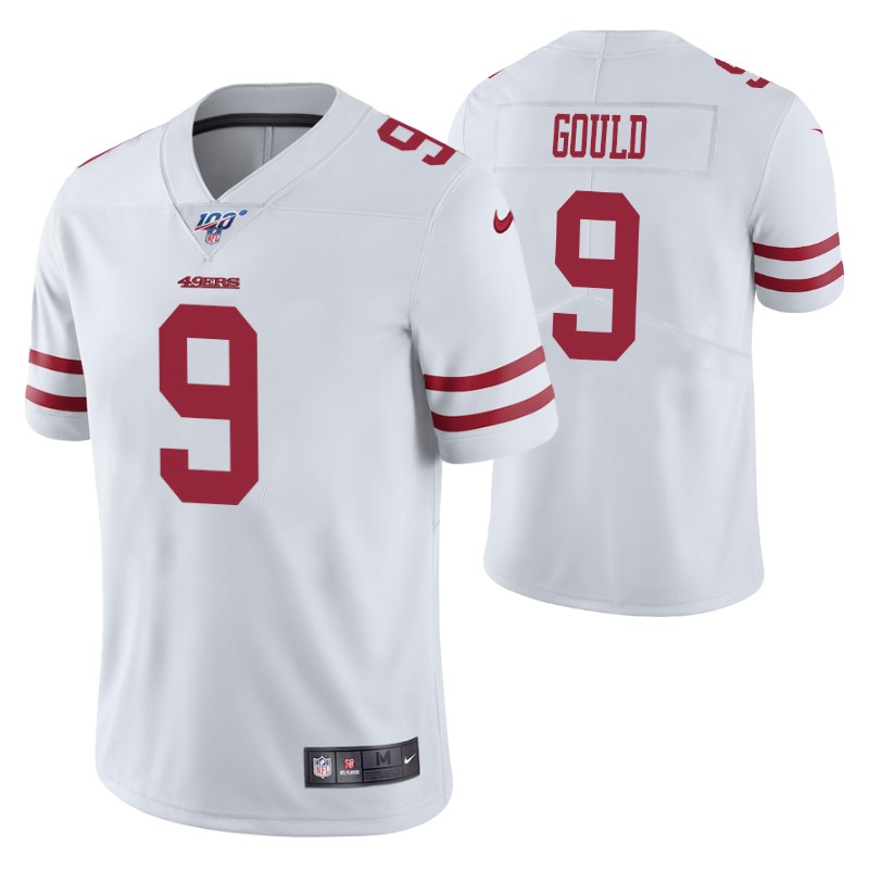 robbie gould 100th season limited white men's jersey stitched