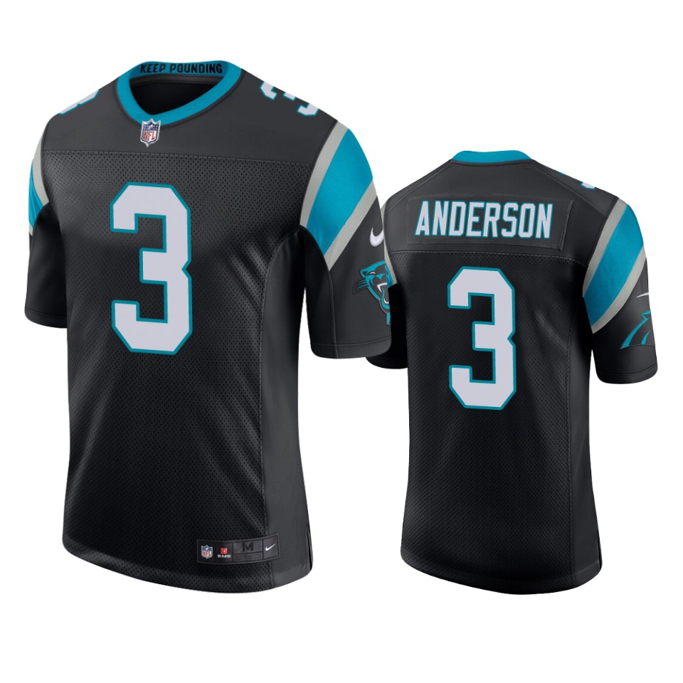 robby anderson panthers jersey black vapor limited