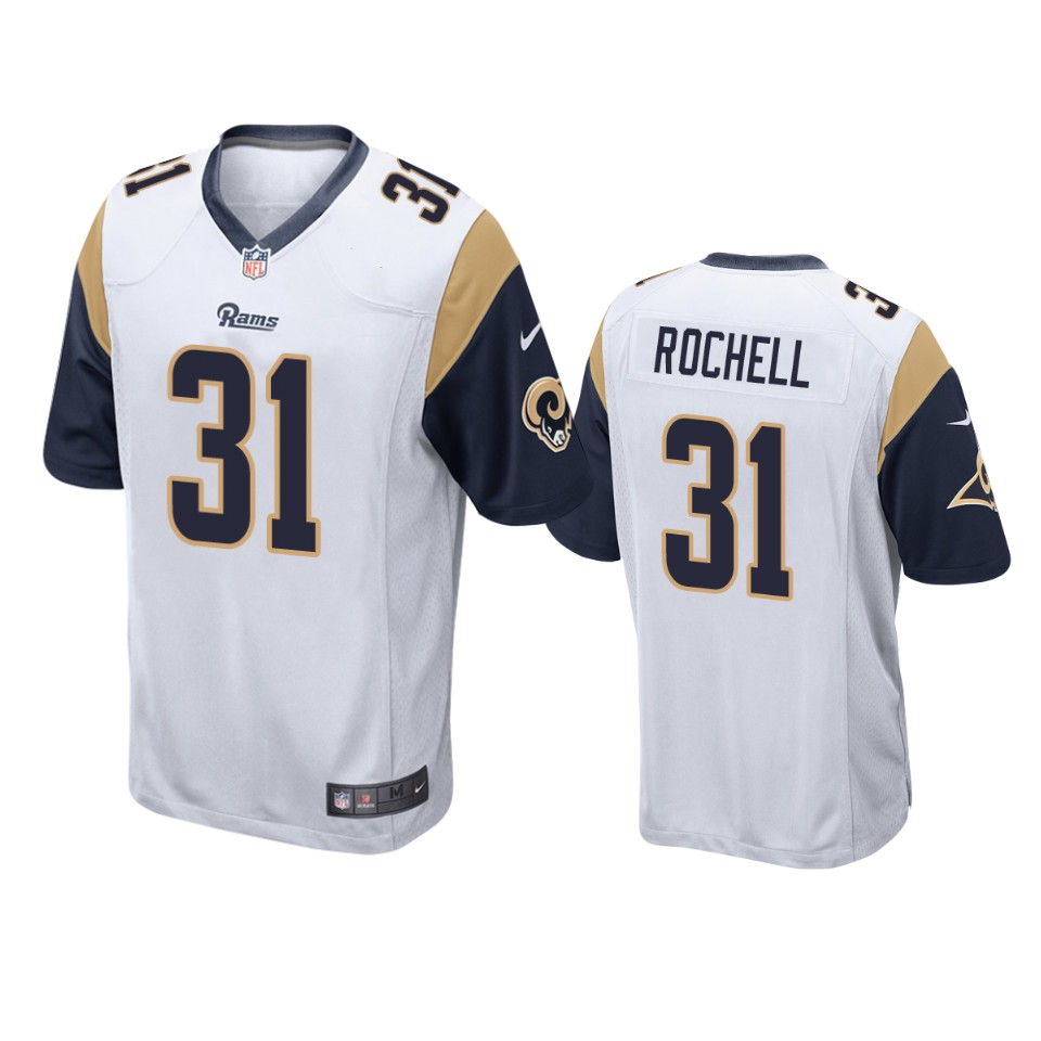 robert rochell rams white game jersey