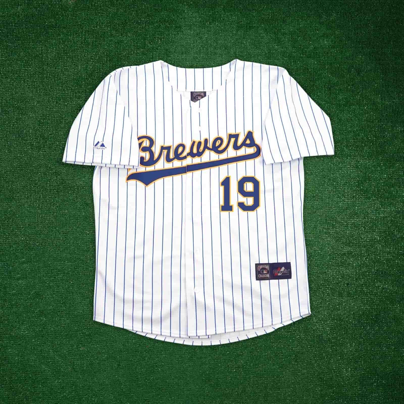 robin Yount 1989 Milwaukee Brewers Men's Home White Cooperstown Jersey