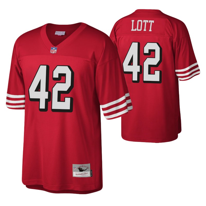 ronnie lott legacy replica throwback scarlet retired player jersey stitched