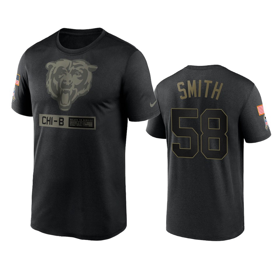 roquan smith bears black 2020 salute to service team logo t shirt