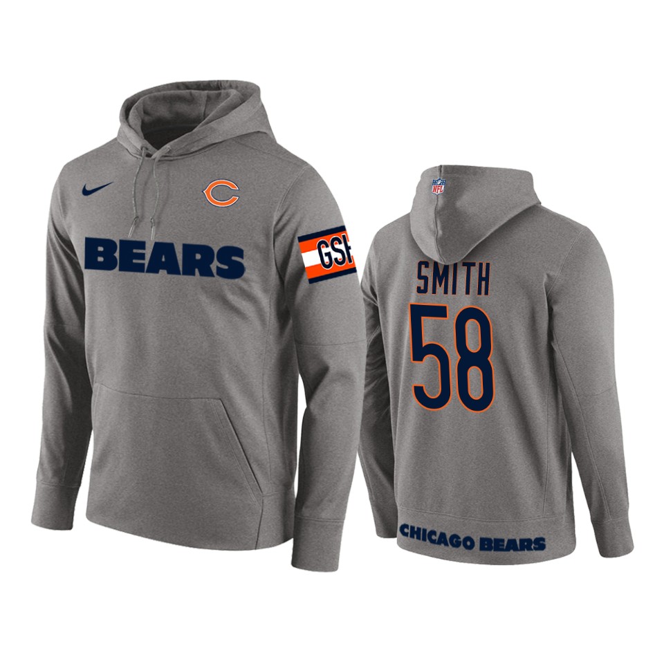 roquan smith bears gray circuit wordmark hoodie