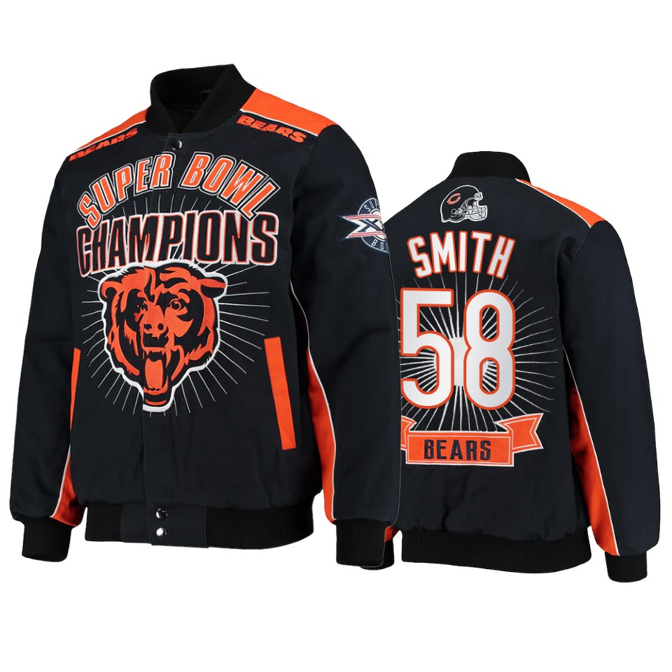 roquan smith bears navy super bowl champions commemorative jacket