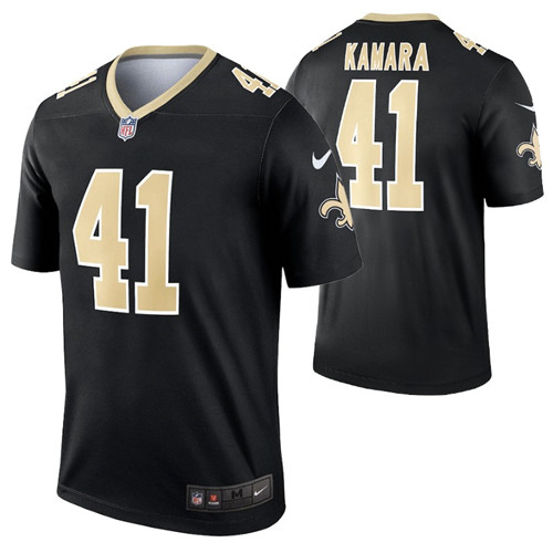saints-alvin-kamara-jersey-black-legend-men's
