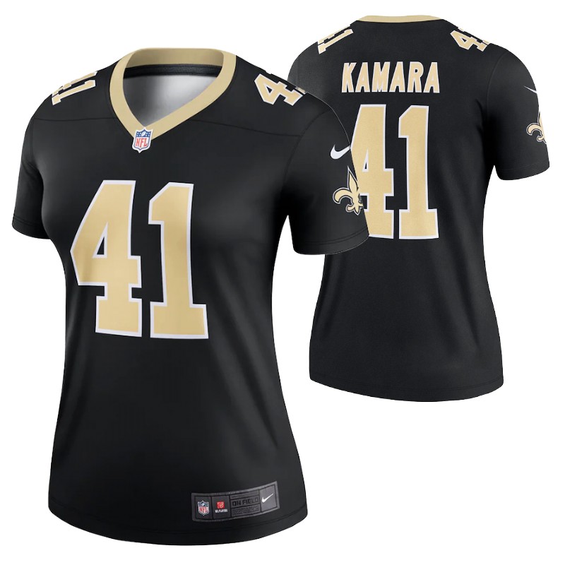 saints-alvin-kamara-jersey-black-legend-women's