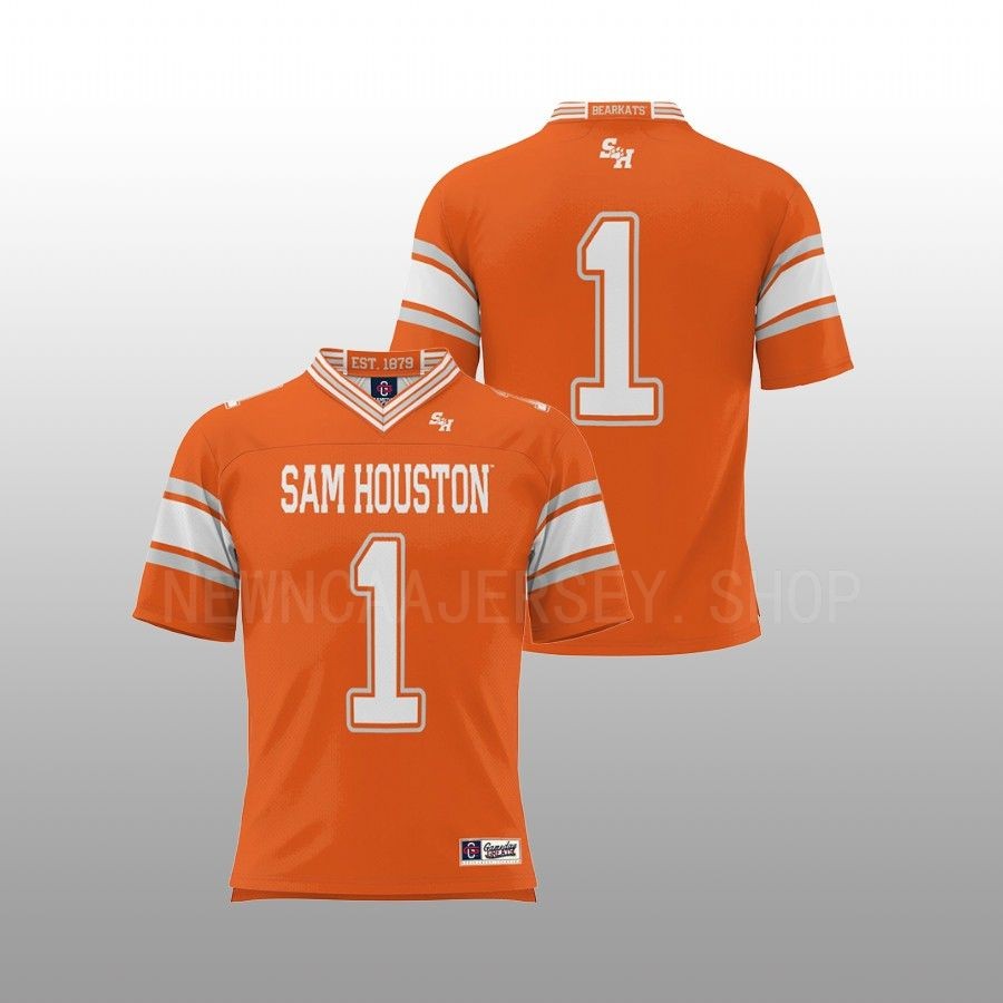 sam houston state bearkats orange prosphere endzone football men jersey