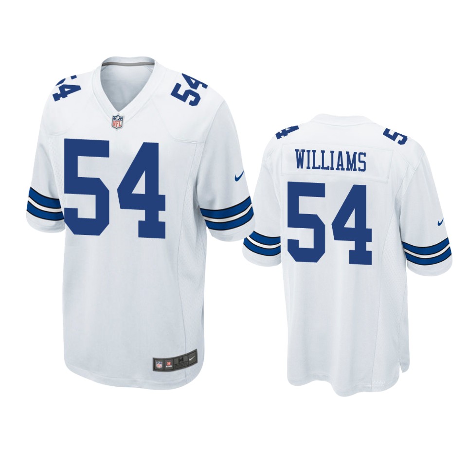 sam williams cowboys white game jersey