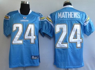 san diego charger 24# ryan mathews baby blue