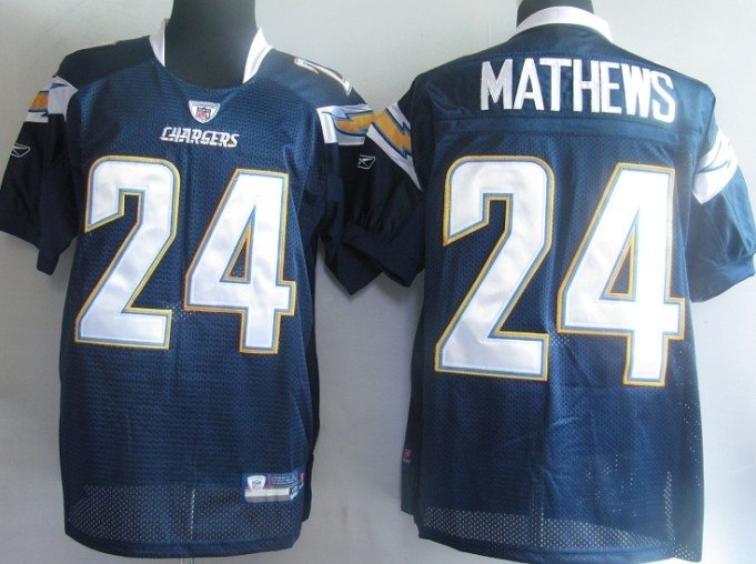 san diego charger 24# ryan mathews dark blue