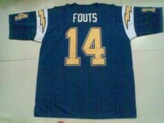 san diego chargers #14 dan fouts blue jerseys
