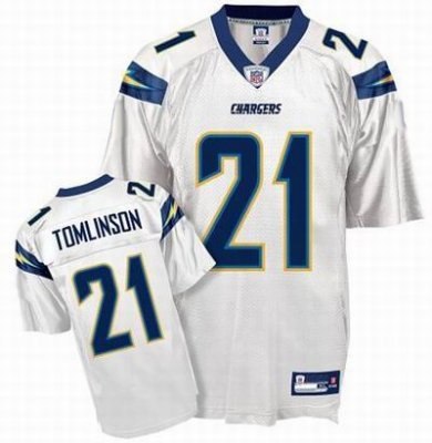 san diego chargers #21 ladainian tomlinson white jersey