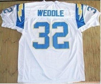 san diego chargers #32 weddle white jersey