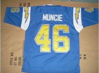 san diego chargers #46 muncie blue jerseys