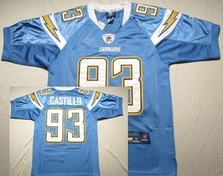 san diego chargers #93 castillo lt,blue