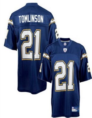 san diego chargers 21# l.tomlinson blue