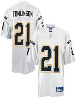 san diego chargers 21# l.tomlinson white