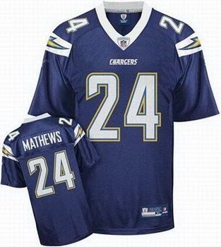 san diego chargers 24 ryan mathews blue color jersey